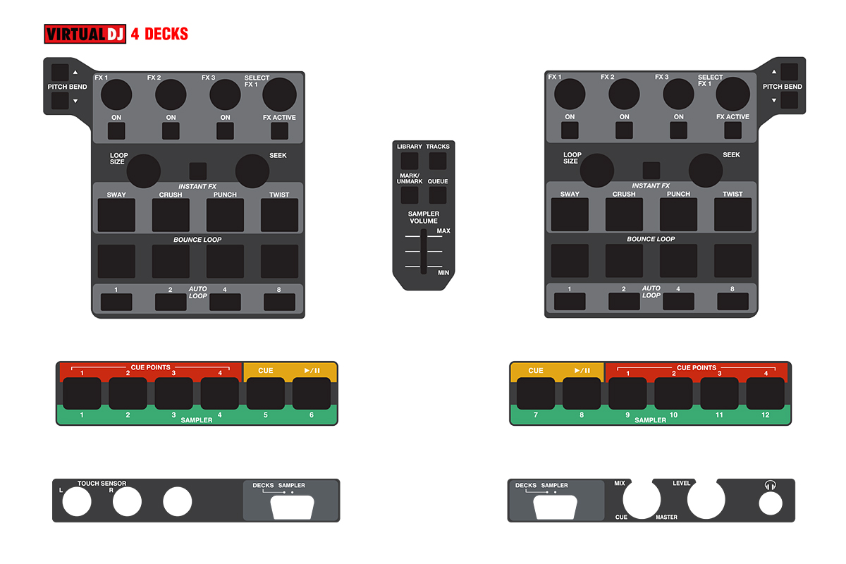 E-shop » Spare parts for controllers » Vestax VCI-400 Overlay