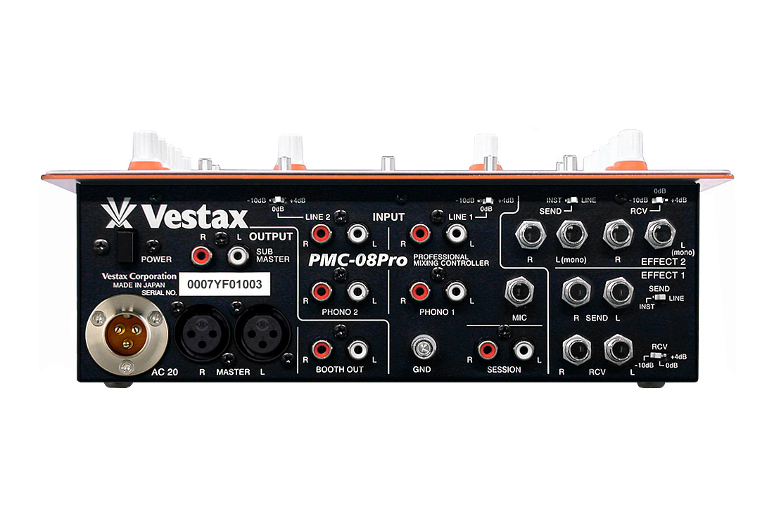 E-shop » Main Products » Professional mixers » Vestax PMC-08Pro 